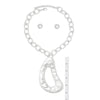 Pendant XL Silver Melted Metal Abstract Necklace