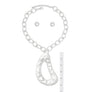 Pendant XL Silver Melted Metal Abstract Necklace