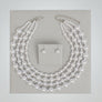 White Pearl Sophisticated 4 Layer Classic Necklace