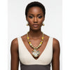 Pendant Confetti Resin Yellow Gold Bead Necklace