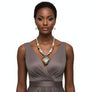 Pendant Confetti Resin White Silver Bead Necklace