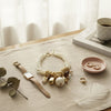 Toggle 6 Strand Cream Natural Faux Pearl Choker