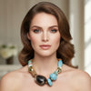 Tribal Natural Elements Turquoise Chunky Necklace