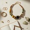 Tribal Natural Elements Yellow Chunky Necklace