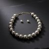 High Gloss Pearlescent Brown 24mm Bead Necklace