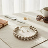 High Gloss Pearlescent Brown 24mm Bead Necklace