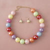 High Gloss Pearlescent Color 24mm Bead Necklace