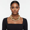 Tribal Gold Square Spring Articulated Necklace