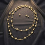 Convertible Stretch Gold Bead 60 inch Necklace