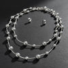 Convertible Stretch Silver Bead 60 inch Necklace