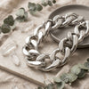 Ultra Chunky Silver Link Chain Runway Necklace