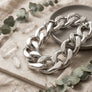 Ultra Chunky Silver Link Chain Runway Necklace