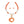 Pendant Orange Marble Bead Long Tribal Necklace