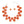 Necklace Orange Swirled Marble Bubble Ball Bead