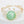 Collar Green Resin Dome Gold Chain Necklace Women