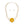 Collar Mustard Resin Dome Gold Chain Necklace Women