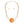 Collar Orange Resin Dome Gold Chain Necklace Women