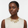 Chain Gold Puffy Heart Aurbo Stone Charm Necklace
