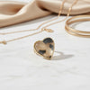 Chunky Heart Leopard Print Stretch Cocktail Ring
