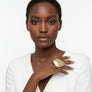 XL Matte Gold Irregular Oval Statement Ring