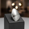 XL Silver Irregular Oval Stretch Statement Ring