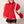 DST Sorority Large Red Ivory Quilted Shoulder Bag