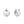 Hoop White Gold Small Ball Earrings for Women
