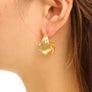 Stud 14K Small Spiral Wire Earrings for Women