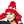 Beanie Hat Acrylic Red Snowing Pom Hat for Women