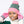 AKA Pink Green Zig-Zag Beanie