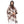 Poly Brown Plaid Long Zip Fringe Poncho for Women