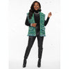 Silver Threaded Luxe High Quality Tweed Green Vest