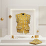 Gold Threaded Luxe Plaid Tweed Mustard Vest