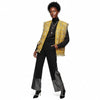 Gold Threaded Luxe Plaid Tweed Mustard Vest