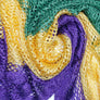 Kimono Lurex Stripe Purple Gold Green Fringe