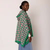 AKA Sorority Checkered Knit Pink and Green Cape