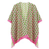 Kimono Pink Green Block Print AKA Women