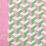 Kimono Pink Green Block Print AKA Women