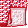 DST Sorority Kimono Red White Block Print Women