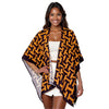 Kimono Black and Camel Geometric Print Women