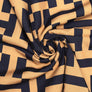 Kimono Black and Camel Geometric Print Women