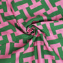 AKA Sorority Pink Green Geometric Viscose Kimono