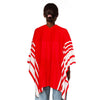 Ruana Red and White Stripe for Women