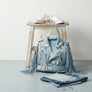 Moto Backpack Light Distressed Denim Handbag
