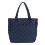 Tote Bag Navy Quilted Large Pocket Travel Purse