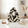 Shoulder Bag Cream and Black Fur Street Chic Purse