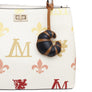 Bag Charm Black Leather Croissant Bag Accessory