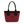 Tote Bag Burgundy Suede Black Trim Shoulder Purse