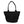 Tote Bag Burgundy Suede Black Trim Shoulder Purse