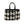 Top Handle Black Harlequin Detail Square Handbag